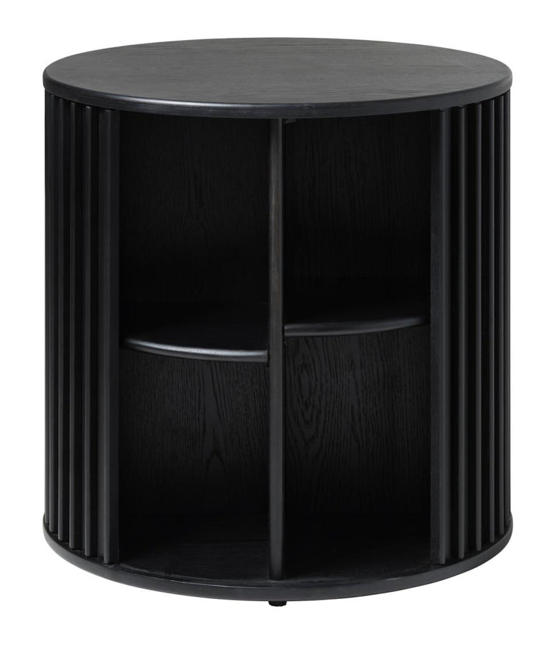 Siena Sidebord, Sort Eg, Ø60x60 cm