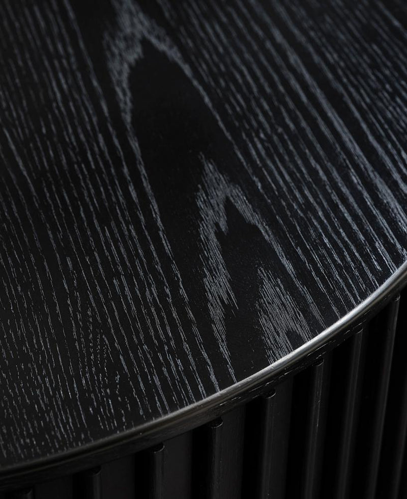 Siena Sidebord, Sort Eg, Ø60x60 cm