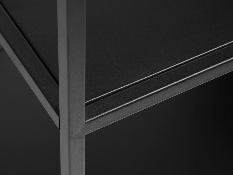 Malibu Bogreol, Sort metal, 80x35x138 cm