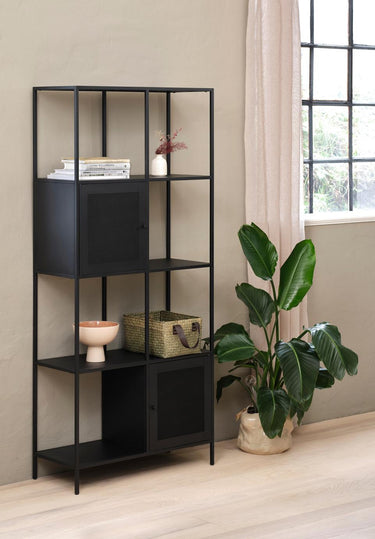 Malibu Bogreol, Sort, 80x35x180 cm