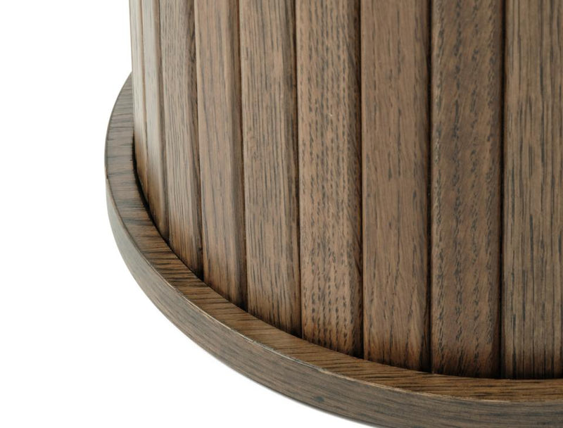 Nola Søjlebord, Røget Eg, Ø50x55 cm