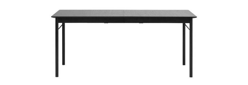 Savona Spisebord, Sort Eg, 180x95x75 cm, udtrækkeligt