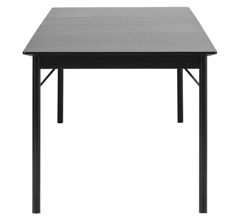Savona Spisebord, Sort Eg, 180x95x75 cm, udtrækkeligt