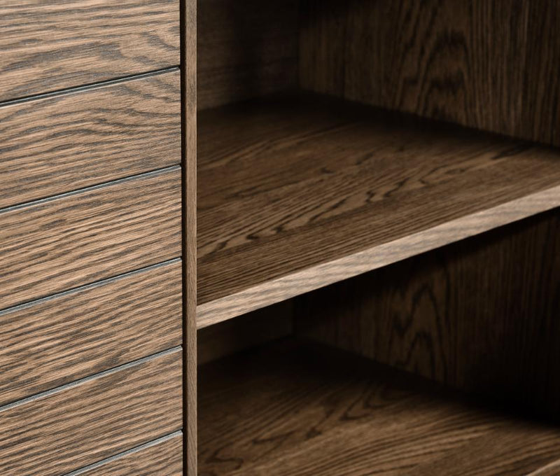 Modica Skab, Røget Eg, 122x45x132 cm