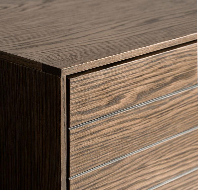 Modica Skab, Røget Eg, 122x45x132 cm