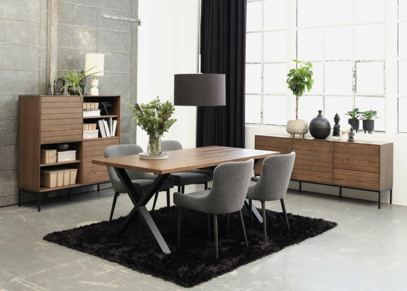 Modica Skab, Røget Eg, 122x45x132 cm