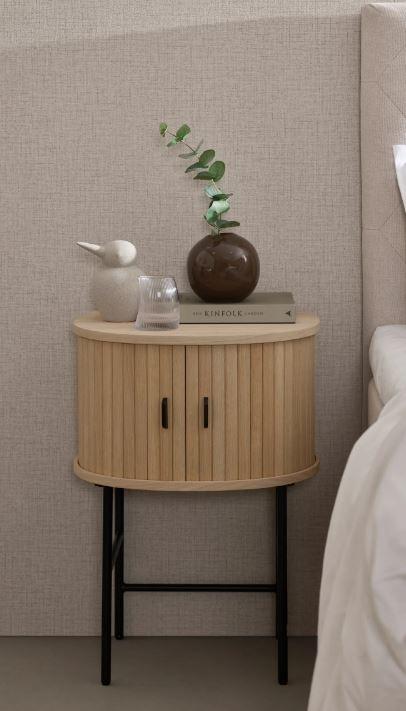 Nola sengebord, Natur Eg, 50x40x70 cm