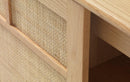 Barrali Skænk - Natur Eg med Rattan - Nordisk Design, 180x80x45cm