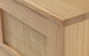 Barrali Skænk - Natur Eg med Rattan - Nordisk Design, 180x80x45cm