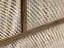 Barrali Skænk - Smoked Eg med Rattan - Nordisk Design, 180x80x45cm - Bolig og Haven