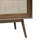 Barrali Skænk - Smoked Eg med Rattan - Nordisk Design, 180x80x45cm - Bolig og Haven