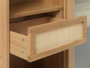 Barrali Vitrineskab, 160x110x40 cm - Natur Eg med Glas - Nordisk Design