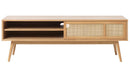 Barrali TV-bord 150 cm - Natur eg med Rattan, 150x50x45cm