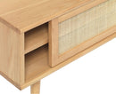 Barrali TV-bord 150 cm - Natur eg med Rattan, 150x50x45cm