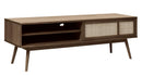 Barrali TV-bord 150 cm - Smoked Eg med Rattan, 150x50x45cm - Bolig og Haven
