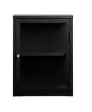 Carmel Vægskab - Sort Metal med Glaslåge, 45x60x25cm