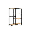 Altino reol – Wild Oak melamin og sort metal, 112x80x35cm