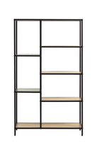 Altino reol – Wild Oak melamin og sort metal, 146x80x31,6cm