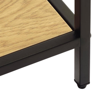 Altino reol – Wild Oak melamin og sort metal, 180x80x31cm