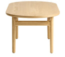 Carno Sofabord - Naturlig Eg med Oval Form, 130x70x38cm