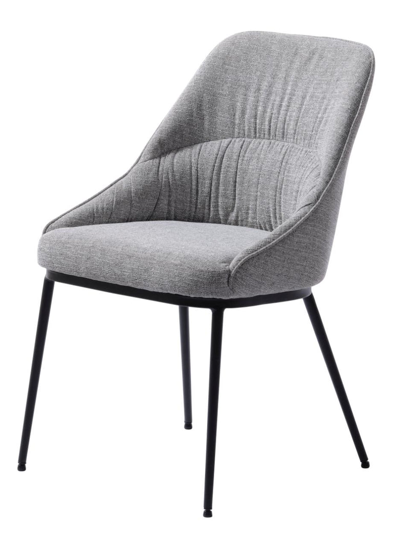 Meridian Spisebordsstol, Mellemgrå Tweed, 51,5x59x84,5 cm, Sæt af 2