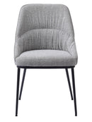 Meridian Spisebordsstol, Mellemgrå Tweed, 51,5x59x84,5 cm, Sæt af 2