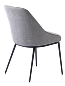 Meridian Spisebordsstol, Mellemgrå Tweed, 51,5x59x84,5 cm, Sæt af 2