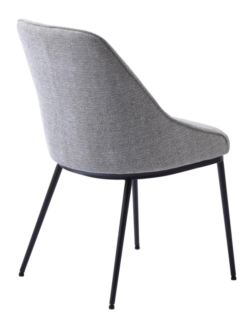 Meridian Spisebordsstol, Mellemgrå Tweed, 51,5x59x84,5 cm, Sæt af 2