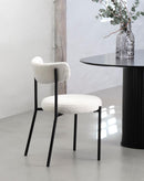 Gimli Spisebordsstol, Offwhite Teddystof, 47x54,5x79,5 cm, Sæt af 2