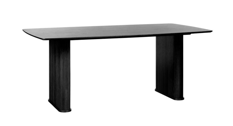 Nola Båd-formet Spisebord, Sort, 100x190x75 cm