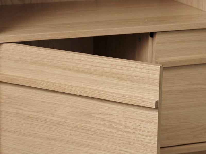 Ponza Bogreol, Naturlig Eg, 90x40x140 cm