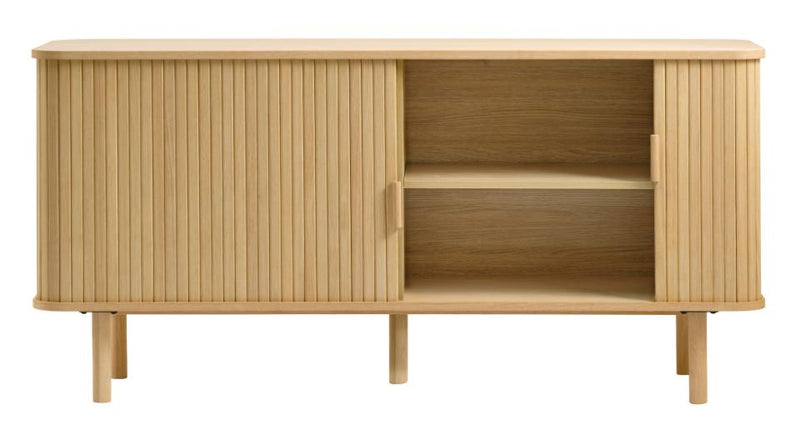 Cavo Skænk 160 cm - Naturlig Eg med Skydelåger