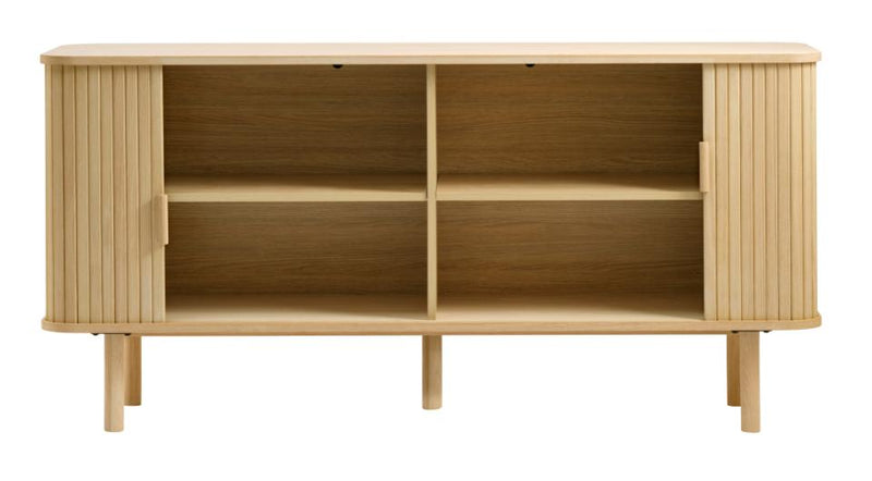 Cavo Skænk 160 cm - Naturlig Eg med Skydelåger