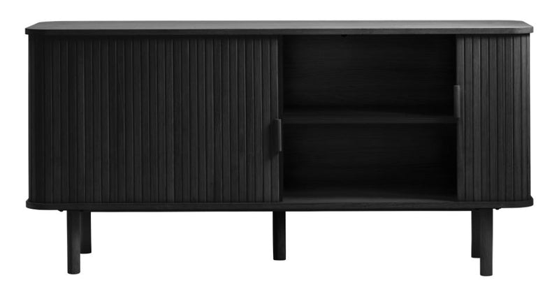 Cavo Skænk 160 cm - Sort Eg med Skydelåger