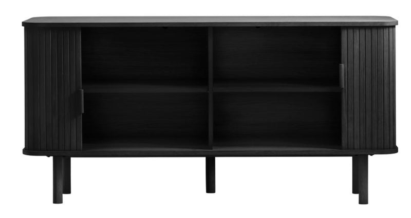 Cavo Skænk 160 cm - Sort Eg med Skydelåger