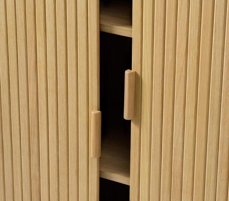 Cavo Opbevaringsskab, Naturlig Eg med Skydelåger, 90x40x113cm