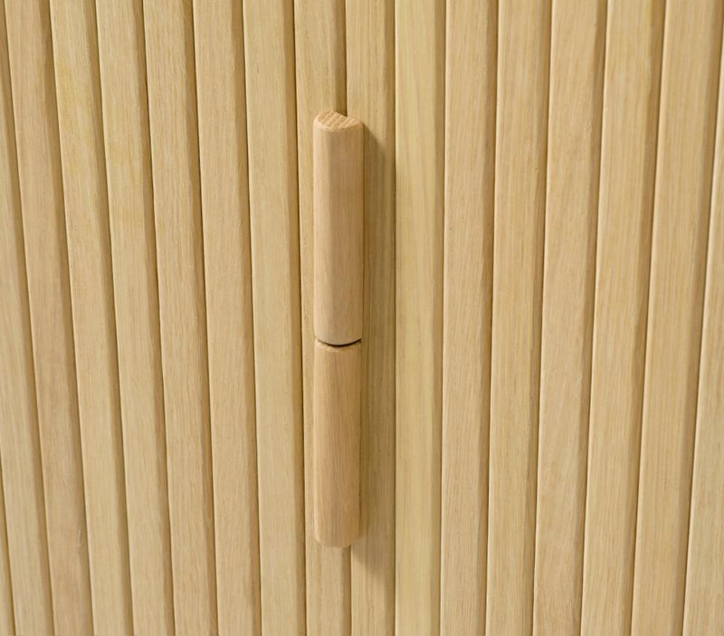 Cavo Opbevaringsskab, Naturlig Eg med Skydelåger, 90x40x113cm