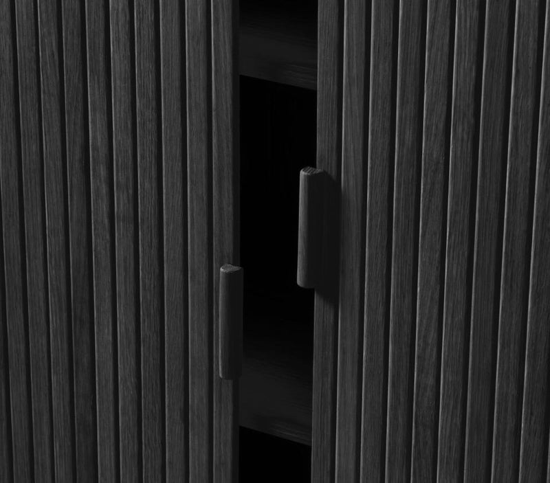 Cavo Skab - Sort Eg med 2 Låger, 90x40x113cm