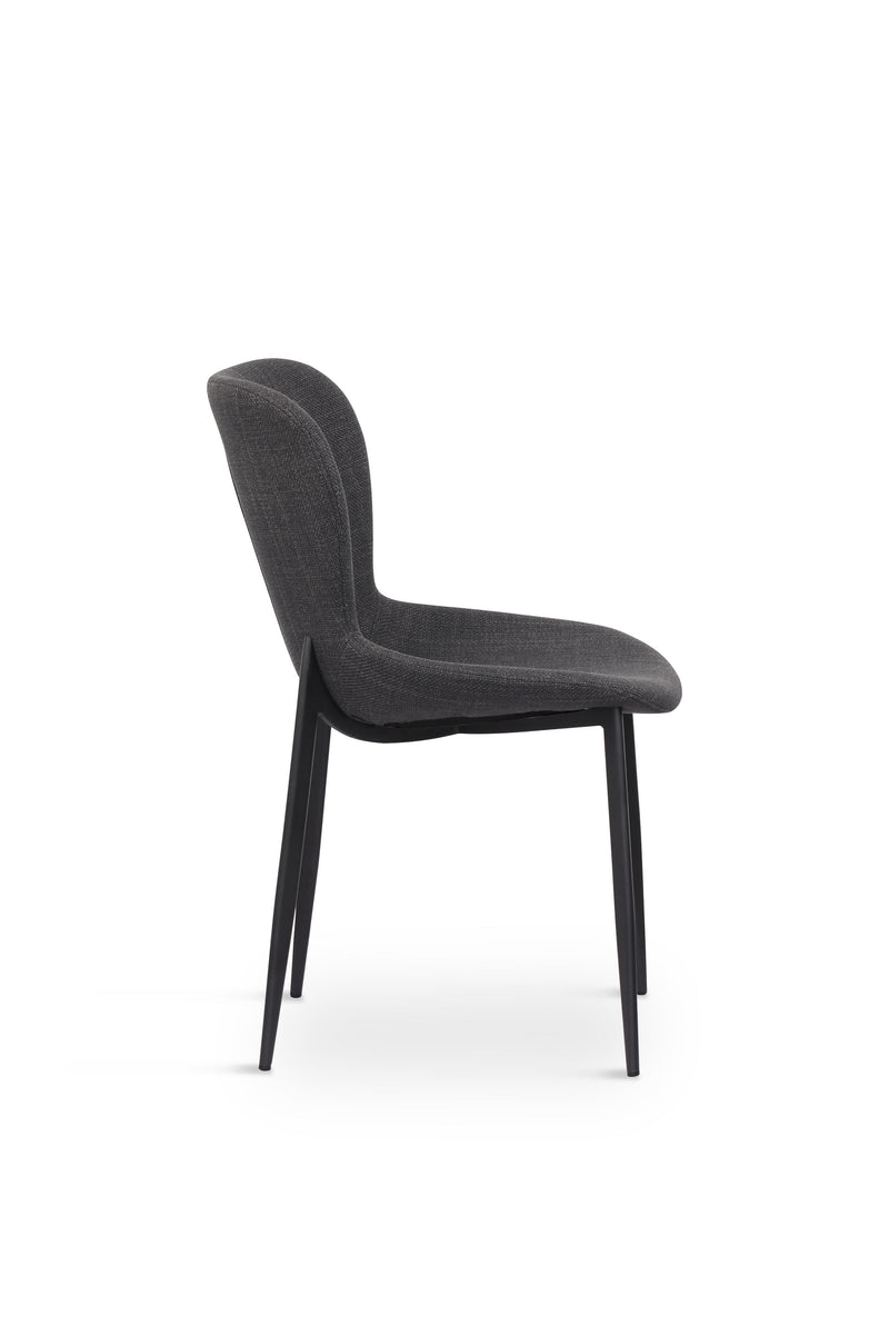 Ross Spisebordsstol, Mørkegrå, 51x60x88 cm, Sæt af 2