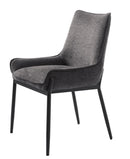 Sæt af 2 stk - Calgary stol, mørkegrå