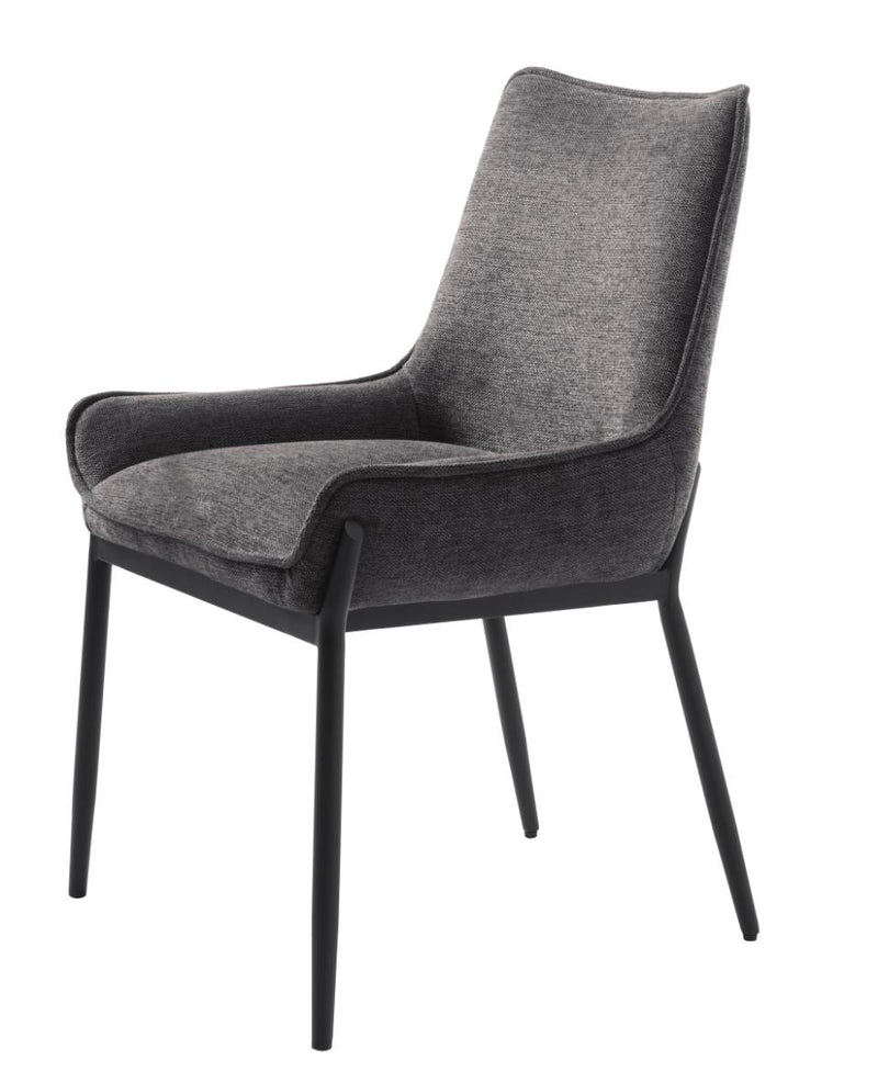 Sæt af 2 stk - Calgary stol, mørkegrå