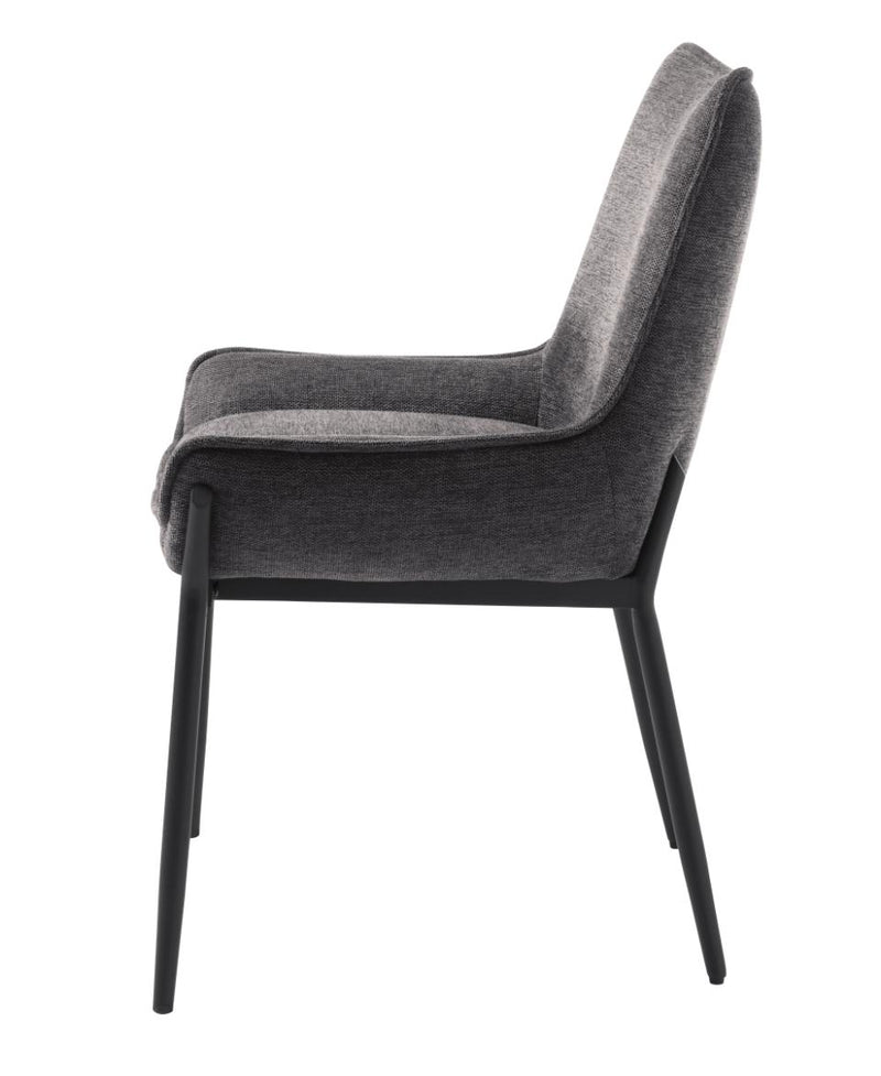 Sæt af 2 stk - Calgary stol, mørkegrå