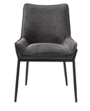 Sæt af 2 stk - Calgary stol, mørkegrå