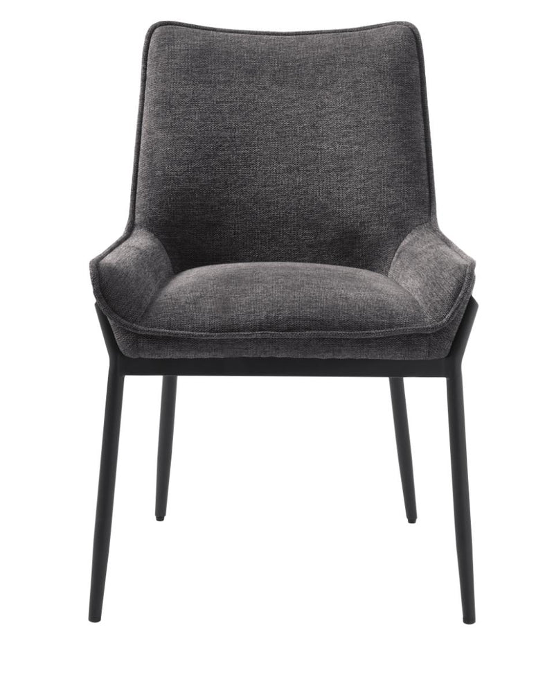 Sæt af 2 stk - Calgary stol, mørkegrå