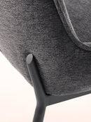 Sæt af 2 stk - Calgary stol, mørkegrå