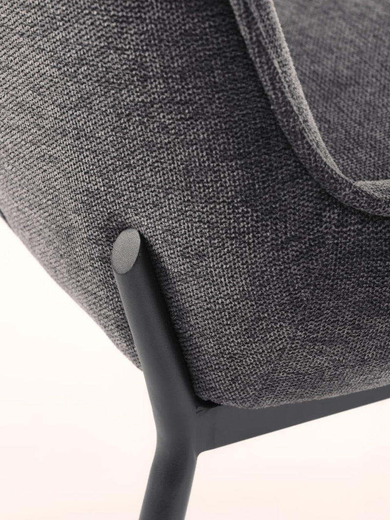 Sæt af 2 stk - Calgary stol, mørkegrå