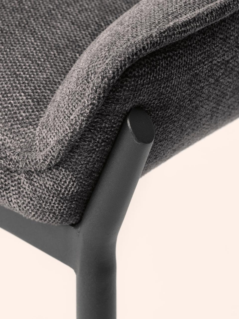 Sæt af 2 stk - Calgary stol, mørkegrå