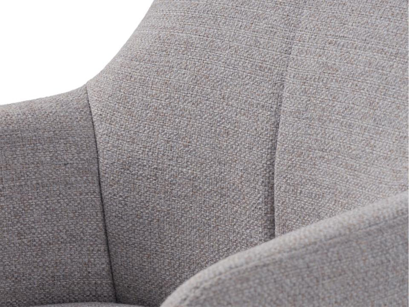 Manning Lænestol, med Fodskammel, Lysegrå, 67x78x116,5 cm