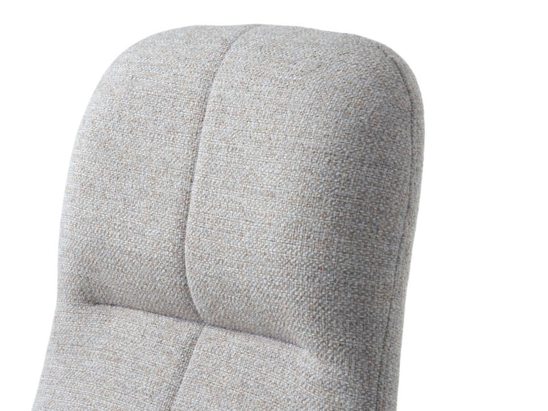 Manning Lænestol, med Fodskammel, Lysegrå, 67x78x116,5 cm