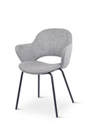 Rowley Spisebordsstol Grå, 58x58x82,5 cm, Sæt af 2